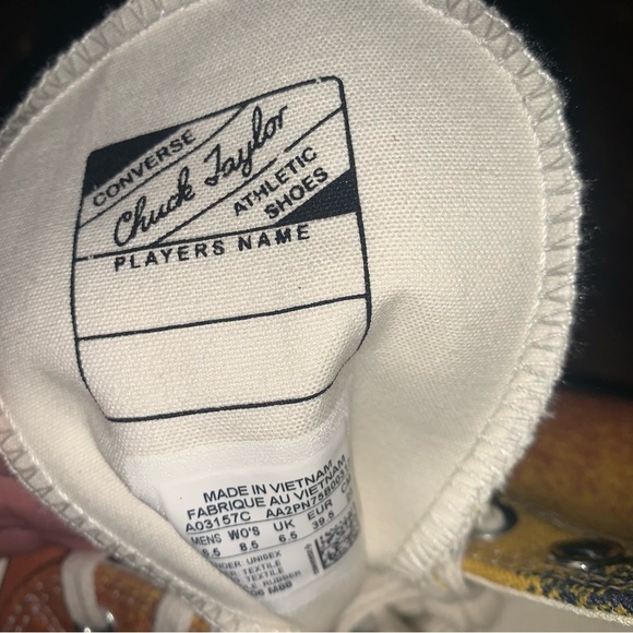 Converse Chuck Taylor 70 Hi Scatter Dye Canvas Sneaker Fire Opal/Gold W-8.5 NWOB - Picture 6 of 6